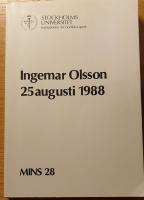 Ingemar Olsson 25 augusti 1988.