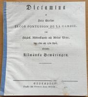 Dictamina ... till H&ouml;glofl. Ridderskapets och Adelns Plena, den 2:dra och 13:de April, r&ouml;rande Allm&auml;nna Bew&auml;ringen.