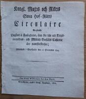 - Kongl. Maj:ts och Rikets Swea Hof-R&auml;tts Circulaire Ang&aring;ende Lagfart &aring; Fastigheter, som f&ouml;r l&aring;n uti Krigsmanshus- och Militi&auml;-Bost&auml;lls-Cassorne &auml;ro pantf&ouml;rskrifne; Utf&auml;rdadt i Stockholm den 16 December 1819.