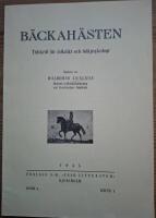 B&auml;ckah&auml;sten. Tidskrift f&ouml;r folkdikt och folkpsykologi. Vol. 1, h&auml;fte 1.
