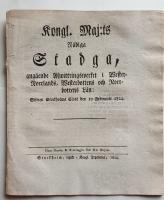 Kongl. Maj:ts N&aring;diga Stadga, ang&aring;ende Afwittringswerket i Wester-Norrlands, Westerbottens och Norrbottens L&auml;n: Gifwen Stockholms Slott den 10 Februarii 1824.