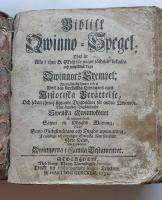 Biblisk Qwinno-Spegel; Thet &auml;r Alla i then H. Skrift f&ouml;r n&aring;got s&auml;rdeles bekanta och m&auml;rckw&auml;rdiga Qwinnors Exempel; Inneh&aring;llande hwart och et F&ouml;rst den f&ouml;rest&auml;llda Qwinnans egen Historiska Ber&auml;ttelse, Och sedan theraf flytande Dygdel&auml;ror f&ouml;r andra Qwinnor. Thet &auml;dla och Dygd&auml;lskande Swenska Qwinnok&ouml;net til w&auml;lment tienst, S&aring;som en odygds Warning, Samt Sann Gudzfruchtans och Dygds upmuntring, I enfaldiga och otwungne Swenska Rim f&ouml;rest&auml;lld. F&ouml;rre Delen, som framwisar Qwinnorna i Gamla Testamentet-