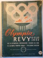 Olympia Revy Oslo 1952. De VI. Olympiske Vinterleker i bilder og ord. VI. Olympic Winter Games - pictorial review.