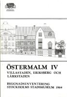 &Ouml;stermalm IV - byggnadsinventering