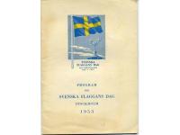 Program Svenska Flaggans dag i Stockhom 1953.