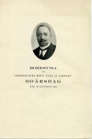 Bordsvisa vid grosshandlaren Axel H. Krogh's 60-&aring;rsdag den 30 oktober 1923.