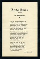 Frida Evers f. Swartz in memoriam.