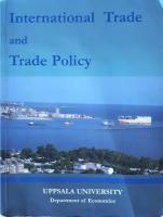 International trade and trade policy
