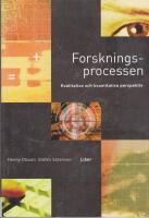 Forskningsprocessen - Kvalitativa och kvantitativa perspektiv