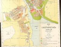 Karta över KRISTIANSTAD jämte förteckningar över gatunamn …