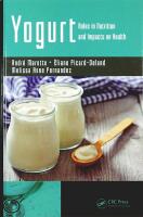 YOGURT &ndash; Roles in Nutrition and Impacts on Health