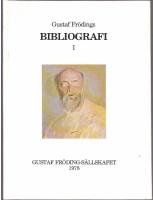 Gustaf Fr&ouml;dings bibliografi I