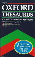 The Oxford thesaurus