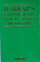 Harrap's English-Arabic Basic Learner's Dictionary