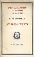 Sigfrid Siwertz : intr&auml;destal i Svenska akademien