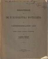 Redog&ouml;relse f&ouml;r de ecklesiastika bost&auml;llena: II. V&auml;sternorrlands l&auml;n