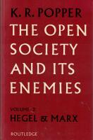 The open society and its enemies . Volume 2: Hegel & Marx