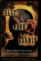 Alas, poor Darwin : arguments against evolutionary psychology