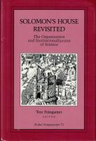 Solomon's house revisited : the organization and institutionalization of science