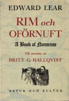 Rim och of&ouml;rnuft : A book of nonsense