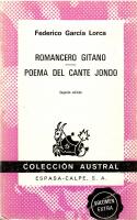 Romancero Gitano - Poema Del Cante Jondo