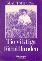 Tio viktiga f&ouml;rh&aring;llanden 