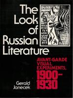 The look of Russian literature : avant-garde visual experiments, 1900-1930
