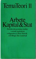 Tema Teori 11. Arbete, Kapital & Stat