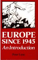 Europe since 1945. An Introduction