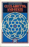 Cult, ghetto, and state.The persistence of the jewish question