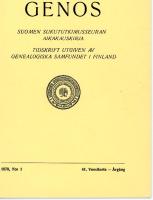 Genos 1970 N:o 1