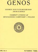 Genos 1971 N:o 3