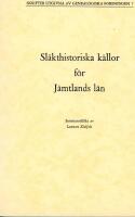 Sl&auml;kthistoriska k&auml;llor f&ouml;r J&auml;mtlands l&auml;n
