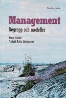 Management. Begrepp och modeller