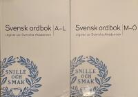 Svensk ordbok utgiven av Svenska Akademien. 2 band: band 1: A-L och band 2: M-&Ouml;