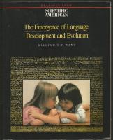 The Emergence of Language