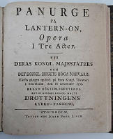 RENAUD. Lyrisk Tragedie i tre Acter. Uppf&ouml;rd p&aring; Kongl. Opera-Theatern den 29 Januari 1801 + PANURGE p&aring; Lantern-&ouml;n, Opera i tre Acter. Uti deras Kongl. Majest&auml;ters och det Kongl. Husets H&ouml;ga N&auml;rvaro. F&ouml;rsta g&aring;ngen upf&ouml;rd p&aring; stora Kongl. Theatren i Stockholm, den 16 December 1799. Bland H&ouml;gtidligheterna efter Hennes Kongl. Maj:ts Drottningens Kyrko-Tagning. + Georg Stjernhjelms HERCULES. Med bifogad omarbetning p&aring; v&aring;rt nu brukligt spr&aring;k af G.A. Silverstolpe