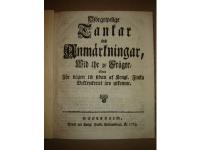 OF&Ouml;RGRIPELIGE TANKAR OCH ANM&Auml;RKNINGAR, WID THE 35 FR&Aring;GOR, SOM F&Ouml;R N&Aring;GON TID SEDAN AF KONGL. FINSKA BOKTRYCKERIET &Auml;RO UTKOMNE.