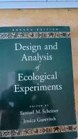 Design and analysis of ecological experiments 