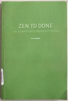 Zen to Done. The ultimate simple productivity system