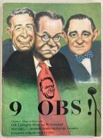 OBS! Nr 9. 1954. Kulturtidskrift.