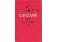 Minsann. Vers fr&aring;n m&aring;nga &aring;r