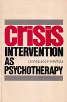 Crisis intervention as psychotherapy