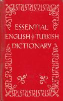THE ESSENTIAL ENGLISH DICTIONARY ENGLISH - TURKISH VERSION