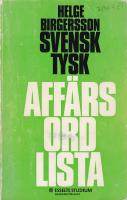 Svensk-tysk aff&auml;rsordlista
