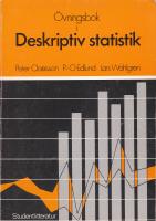 &Ouml;vningsbok i deskriptiv statistik
