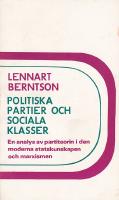 Politiska partier och sociala klasser : [en analys av partiteorin i den moderna statskunskapen och marxismen]