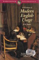 A Dictionary of Modern English Usage 
