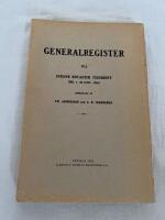 Generalregister till Svensk botanisk tidskrift. Årgång 1-20. (1907-1926)