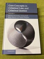 Core concepts in criminal law and criminal justice 